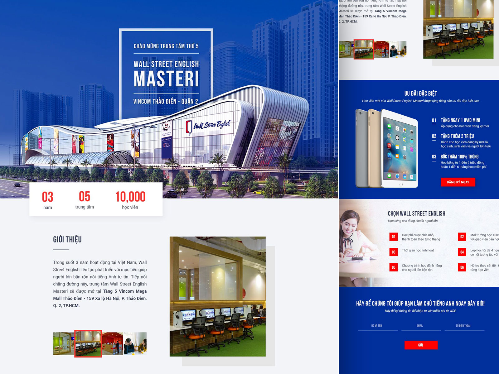 Masteri Opening Landing page